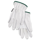 MCR™ Safety Grain Goatskin Driver Gloves, White, Medium, 12 Pairs freeshipping - TVN Wholesale 