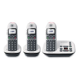 Motorola® Cd5013 Digital Cordless Telephone With Answering Machine, Base And 3 Handsets, White-black freeshipping - TVN Wholesale 