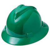 MSA V-gard Full-brim Hard Hats, Ratchet Suspension, Size 6 1-2 - 8, Green freeshipping - TVN Wholesale 