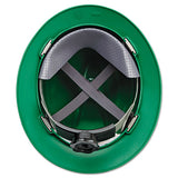 MSA V-gard Full-brim Hard Hats, Ratchet Suspension, Size 6 1-2 - 8, Green freeshipping - TVN Wholesale 