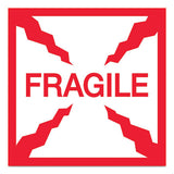 Tape Logic® Pre-printed Message Labels, Fragile, 4 X 4, White-red, 500-roll freeshipping - TVN Wholesale 