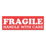 Tape Logic® Pre-printed Message Labels, Fragile Handle With Care, 1.5 X 4, Red-white, 500-roll freeshipping - TVN Wholesale 