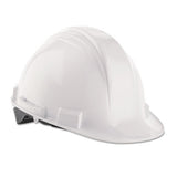 A-safe Peak Hard Hat, White, Rain Trough