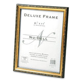 NuDell™ Deluxe Document And Photo Frame, Molded Styrene-plastic, 8.5 X 11 Insert, Gold-black freeshipping - TVN Wholesale 