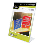 NuDell™ Clear Plastic Sign Holder, Desktop, 4 X 6 freeshipping - TVN Wholesale 