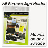 NuDell™ Clear Plastic Sign Holder, All-purpose, 8 1-2 X 11 freeshipping - TVN Wholesale 
