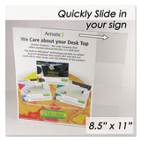 NuDell™ Clear Plastic Sign Holder, All-purpose, 8 1-2 X 11 freeshipping - TVN Wholesale 