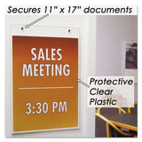 NuDell™ Clear Plastic Sign Holder, Wall Mount, 11 X 17 freeshipping - TVN Wholesale 