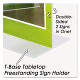 NuDell™ Clear Plastic Sign Holder, Stand-up, 8 1-2 X 11 freeshipping - TVN Wholesale 