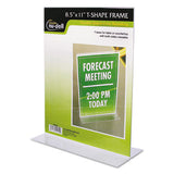 NuDell™ Clear Plastic Sign Holder, Stand-up, 8 1-2 X 11 freeshipping - TVN Wholesale 