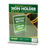 NuDell™ Acrylic Sign Holder, 8 1-2 X 11, Clear freeshipping - TVN Wholesale 