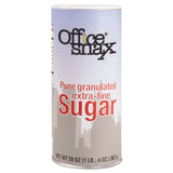 Office Snax® Reclosable Canister Of Sugar, 20oz, 24-carton freeshipping - TVN Wholesale 