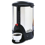 Coffee Pro 50-cup Percolating Urn, Stainless Steel freeshipping - TVN Wholesale 