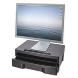 Officemate Monitor Stand With Drawer, 13.13" X 9.88" X 5", Black, Supports 40 Lbs freeshipping - TVN Wholesale 