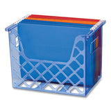 Officemate Blue Glacier Desktop File Organizer, 1 Section, Letter-size, 8.63" Long, Translucent Blue freeshipping - TVN Wholesale 