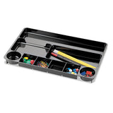 Officemate Recycled Plastic Desk Drawer Organizer, Nine Compartments, 14 X 9 X 1.13, Black freeshipping - TVN Wholesale 