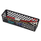 Officemate Recycled Supply Basket, 10.125" X 3.0625" X 2.375", Black, 3-pack freeshipping - TVN Wholesale 