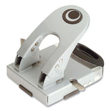 Officemate 50-sheet Deluxe Two-hole Punch, 1-4" Holes, Gray-blue freeshipping - TVN Wholesale 