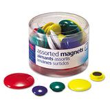 Officemate Assorted Magnets, Circles, Assorted Sizes And Colors, 30-tub freeshipping - TVN Wholesale 