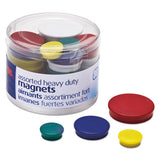 Officemate Assorted Heavy-duty Magnets, Circles, Assorted Sizes And Colors, 30-tub freeshipping - TVN Wholesale 