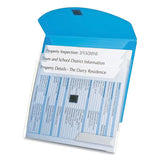 Oxford™ 4-pocket Envelope Folder, 3-hole Punched, Letter Size, Blue-translucent freeshipping - TVN Wholesale 