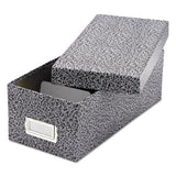 Oxford™ Reinforced Board Card File, Lift-off Cover, Holds 1,200 3 X 5 Cards, 5.13 X 11 X 3.63, Black-white freeshipping - TVN Wholesale 