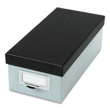 Oxford™ Index Card Storage Box, Holds 1,000 3 X 5 Cards, 5.5 X 11.5 X 3.88, Pressboard, Blue Fog-black freeshipping - TVN Wholesale 