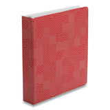 Oxford™ Punch Pop Fashion Binder, 3 Rings, 1.5" Capacity, 11 X 8.5, Red-white Labyrinth Design freeshipping - TVN Wholesale 