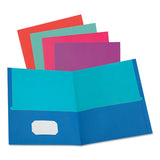 Twisted Twin Textured Pocket Folders, 100-sheet Capacity, 11 X 8.5, Assorted Solid Colors, 10-pack