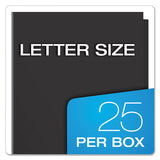 Oxford™ High Gloss Laminated Paperboard Folder, 100-sheet Capacity, 11 X 8.5, Black, 25-box freeshipping - TVN Wholesale 