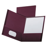 Oxford™ Linen Finish Twin Pocket Folders, 100-sheet Capacity, 11 X 8.5, Burgundy, 25-box freeshipping - TVN Wholesale 