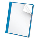 Oxford™ Clear Front Standard Grade Report Cover, Three-prong Fastener, 0.5" Capacity, 8.5 X 11, Clear-light Blue, 25-box freeshipping - TVN Wholesale 