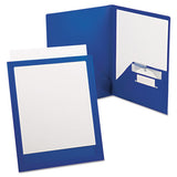 Oxford™ Viewfolio Plus Polypropylene Portfolio, 50-sheet Capacity, 11 X 8.5, Clear-blue freeshipping - TVN Wholesale 