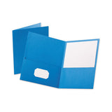 Twin-pocket Folder, Embossed Leather Grain Paper, 0.5