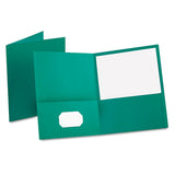 Oxford™ Twin-pocket Folder, Embossed Leather Grain Paper, 0.5" Capacity, 11 X 8.5, Teal, 25-box freeshipping - TVN Wholesale 