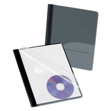 Clear Front Report Cover, Cd Pocket, Three-prong Fastener, 0.5