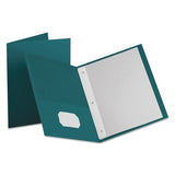 Oxford™ Twin-pocket Folders With 3 Fasteners, 0.5" Capacity, 11 X 8.5, Teal, 25-box freeshipping - TVN Wholesale 