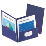 Oxford™ Honeycomb High-capacity Twin Pocket Folders, 1" Capacity, 11 X 8.5, Dark Blue, 4-pack freeshipping - TVN Wholesale 