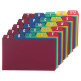 Oxford™ Durable Poly A-z Card Guides, 1-5-cut Top Tab, A To Z, 4 X 6, Assorted Colors, 25-set freeshipping - TVN Wholesale 