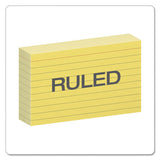 Oxford™ Ruled Index Cards, 3 X 5, Canary, 100-pack freeshipping - TVN Wholesale 