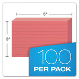 Oxford™ Ruled Index Cards, 3 X 5, Cherry, 100-pack freeshipping - TVN Wholesale 