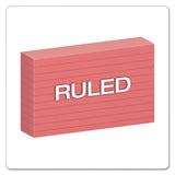 Oxford™ Ruled Index Cards, 3 X 5, Cherry, 100-pack freeshipping - TVN Wholesale 