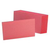 Oxford™ Ruled Index Cards, 3 X 5, Cherry, 100-pack freeshipping - TVN Wholesale 