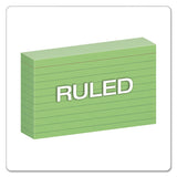 Oxford™ Ruled Index Cards, 3 X 5, Green, 100-pack freeshipping - TVN Wholesale 