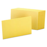 Oxford™ Unruled Index Cards, 4 X 6, Canary, 100-pack freeshipping - TVN Wholesale 