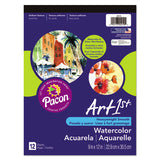 Pacon® Artist Watercolor Paper Pad, Unruled, Yellow Cover, 12 White 9 X 12 Sheets freeshipping - TVN Wholesale 