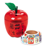 Pacon® Stickers In Plastic Apple, Reward, Assorted Colors, 600-pack freeshipping - TVN Wholesale 