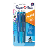 Paper Mate® Inkjoy Gel Pen, Retractable, Medium 0.7 Mm, Blue Ink, Blue Barrel, 3-pack freeshipping - TVN Wholesale 