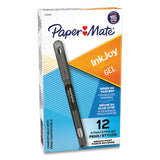 Paper Mate® Inkjoy Gel Pen, Stick, Medium 0.7 Mm, Black Ink, Black Barrel, Dozen freeshipping - TVN Wholesale 