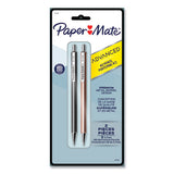 Paper Mate® Advanced Mechanical Pencils, 0.7 Mm, Hb (#2), Black Lead, Gun Metal Gray; Rose Gold Barrel, 2-pack freeshipping - TVN Wholesale 